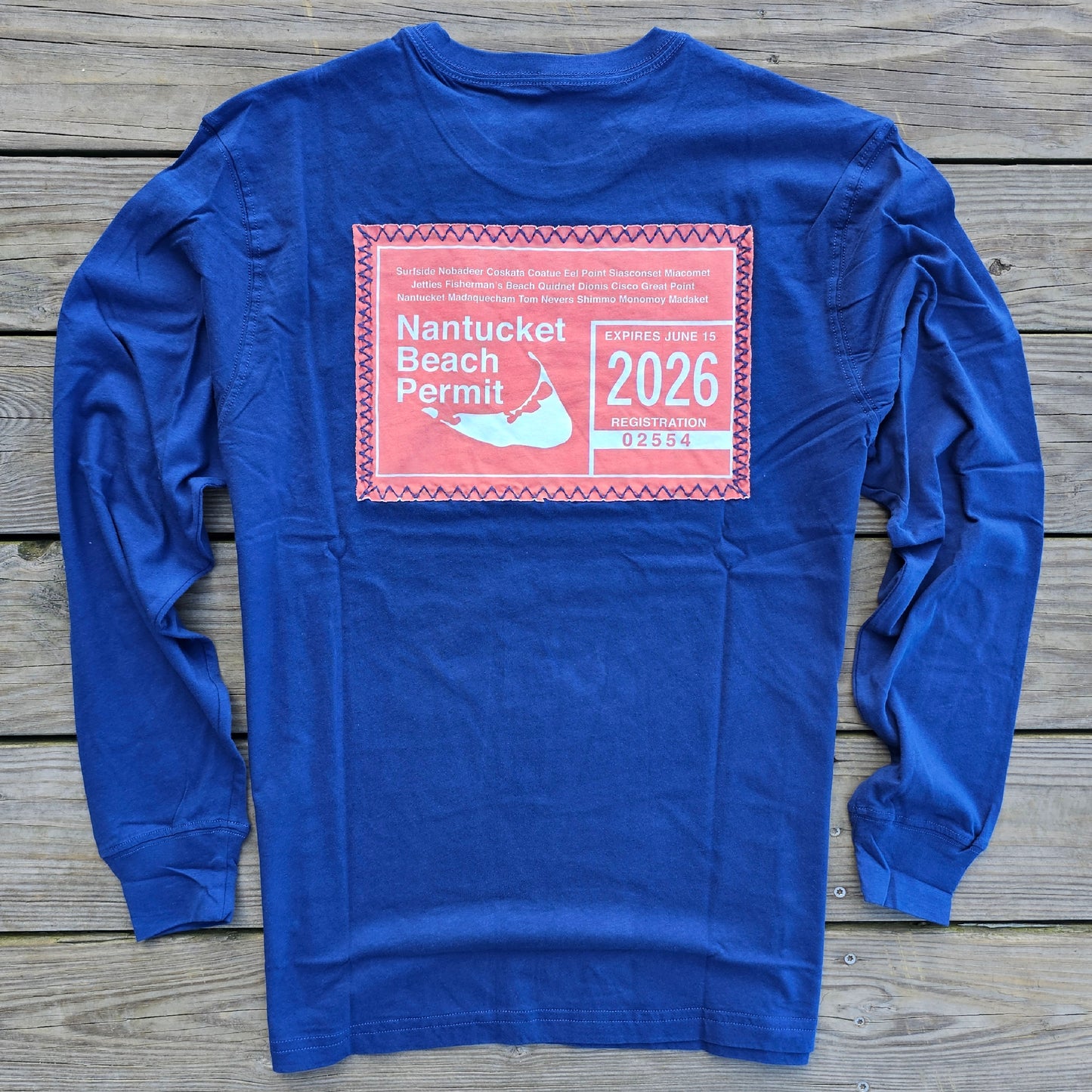 2026 Long Sleeve Beach Permit Patch Tee