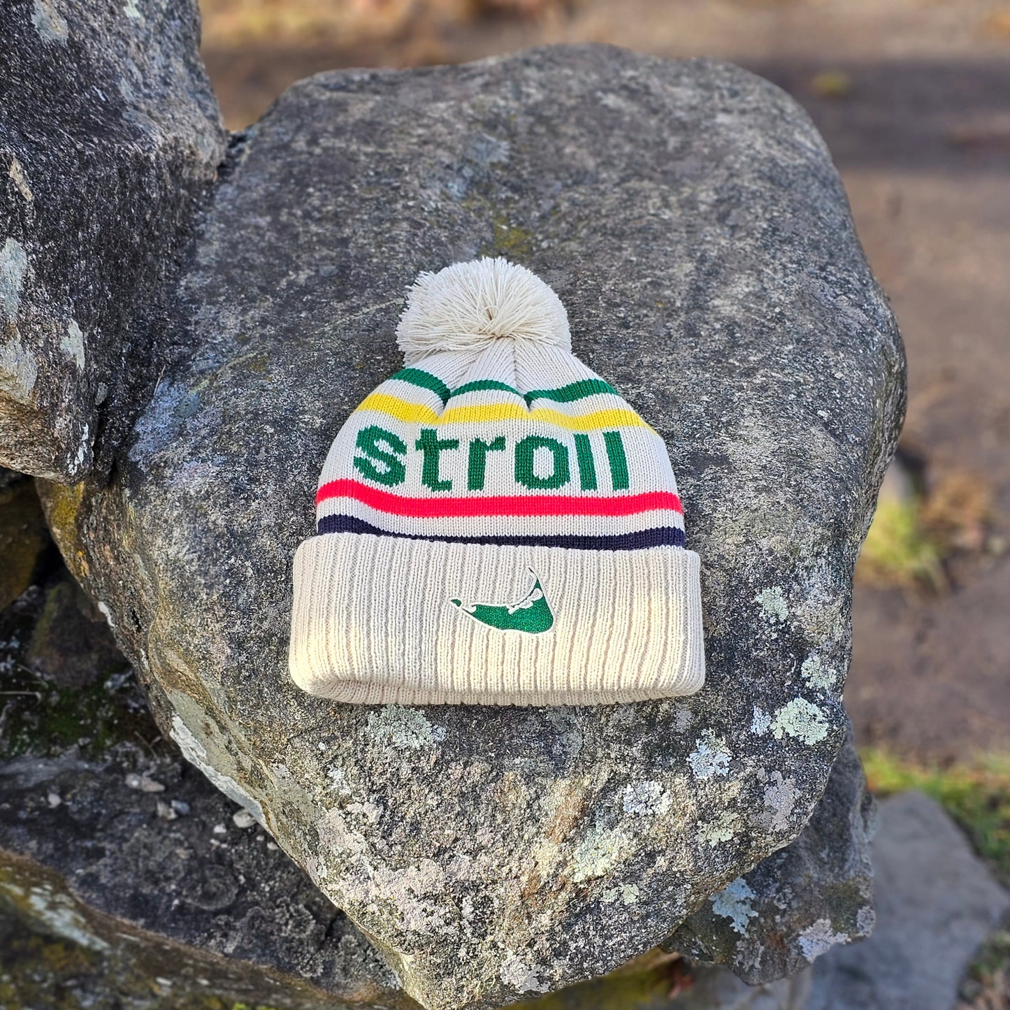 STROLL 2023 Striped Pom Beanie