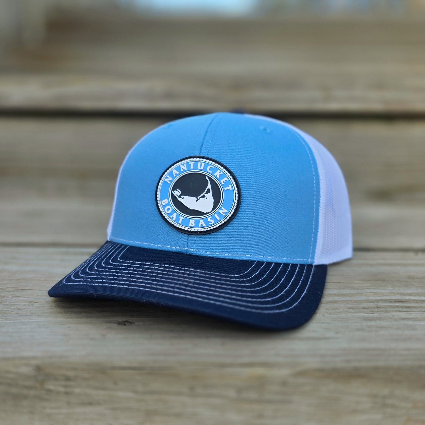 Nantucket Boat Basin Rubber Patch Tricolor Trucker