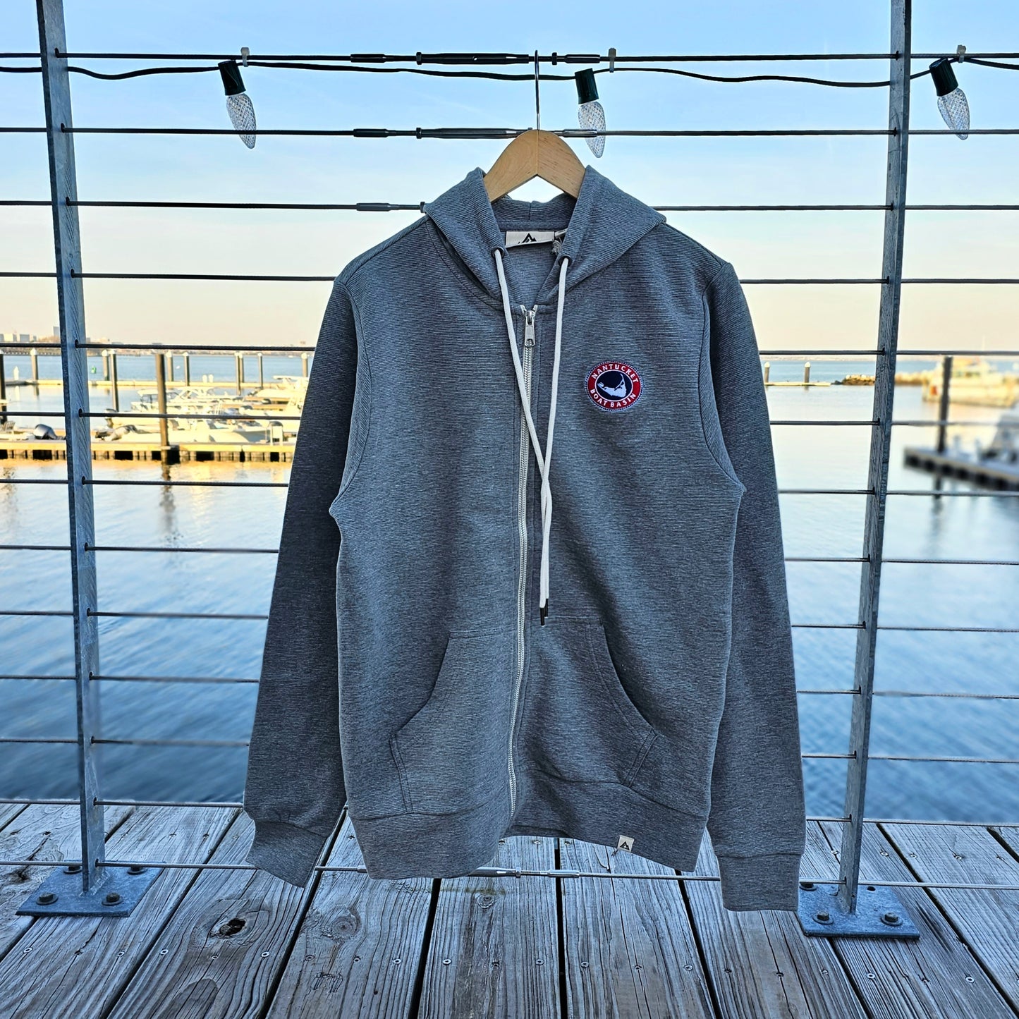 Nantucket Boat Basin Ottoman Textured Zip Hood