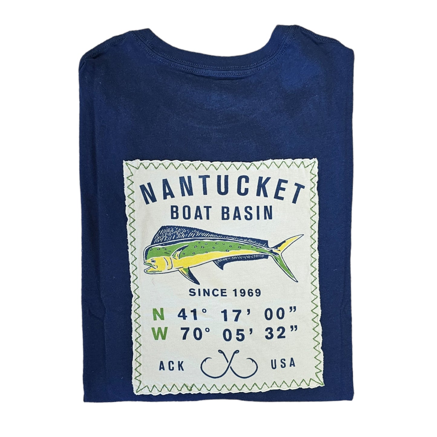 Nantucket Boat Basin Long Sleeve Patch Tee
