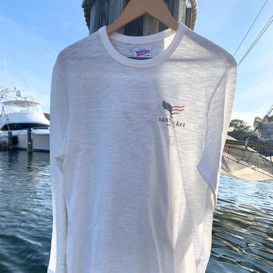 Nantucket USA Whale Tail Long Sleeve Tee