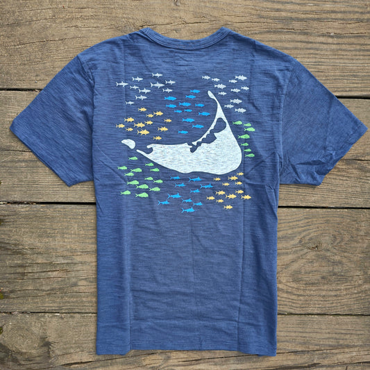 Nantucket Boat Basin School of Fish Rec Tee