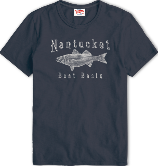 Nantucket Boat Basin Striper Rec Tee