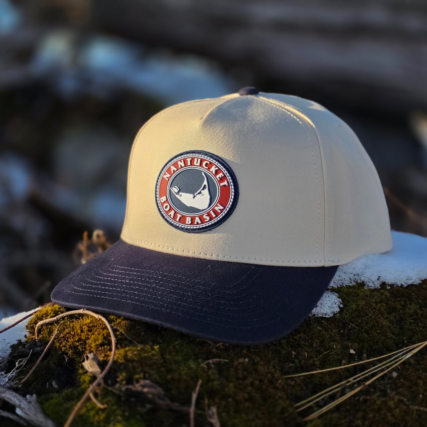 Two-Tone Rubber Patch High Champ Hat