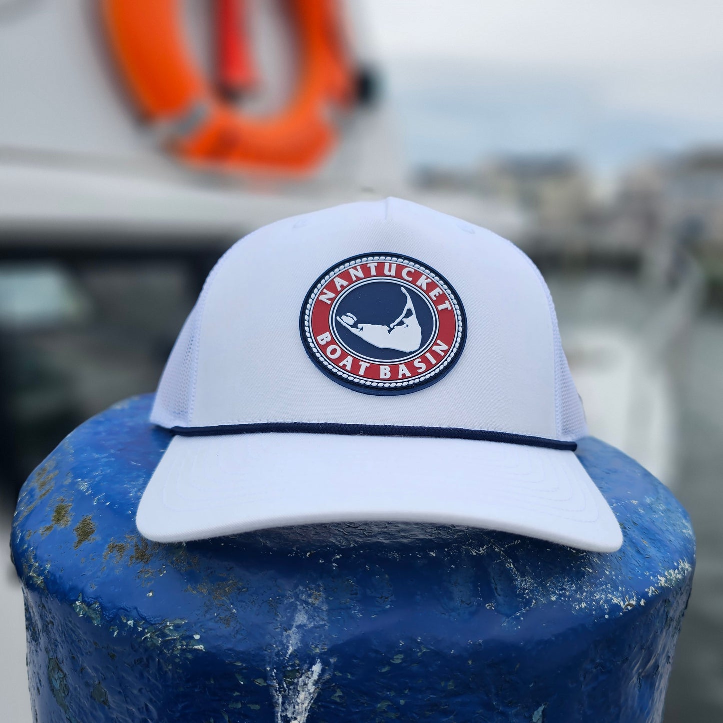 Nantucket Boat Basin Rope Rubber Patch Trucker