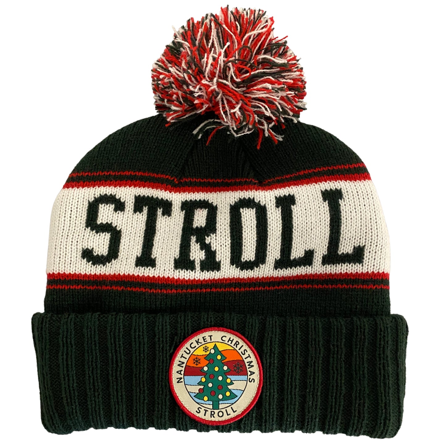 Stroll Double Knit Cuff Pom Beanie