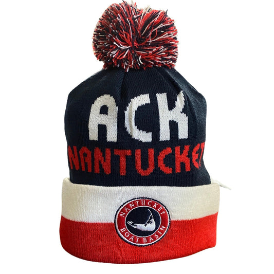 Nantucket Boat Basin ACK Stripe Cuffed Beanie