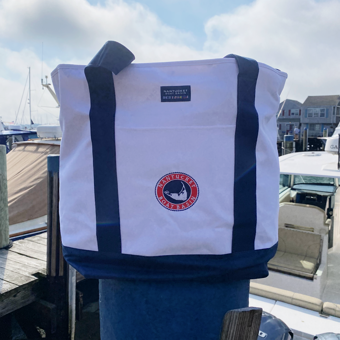 nantucket boat basin canvas tote
