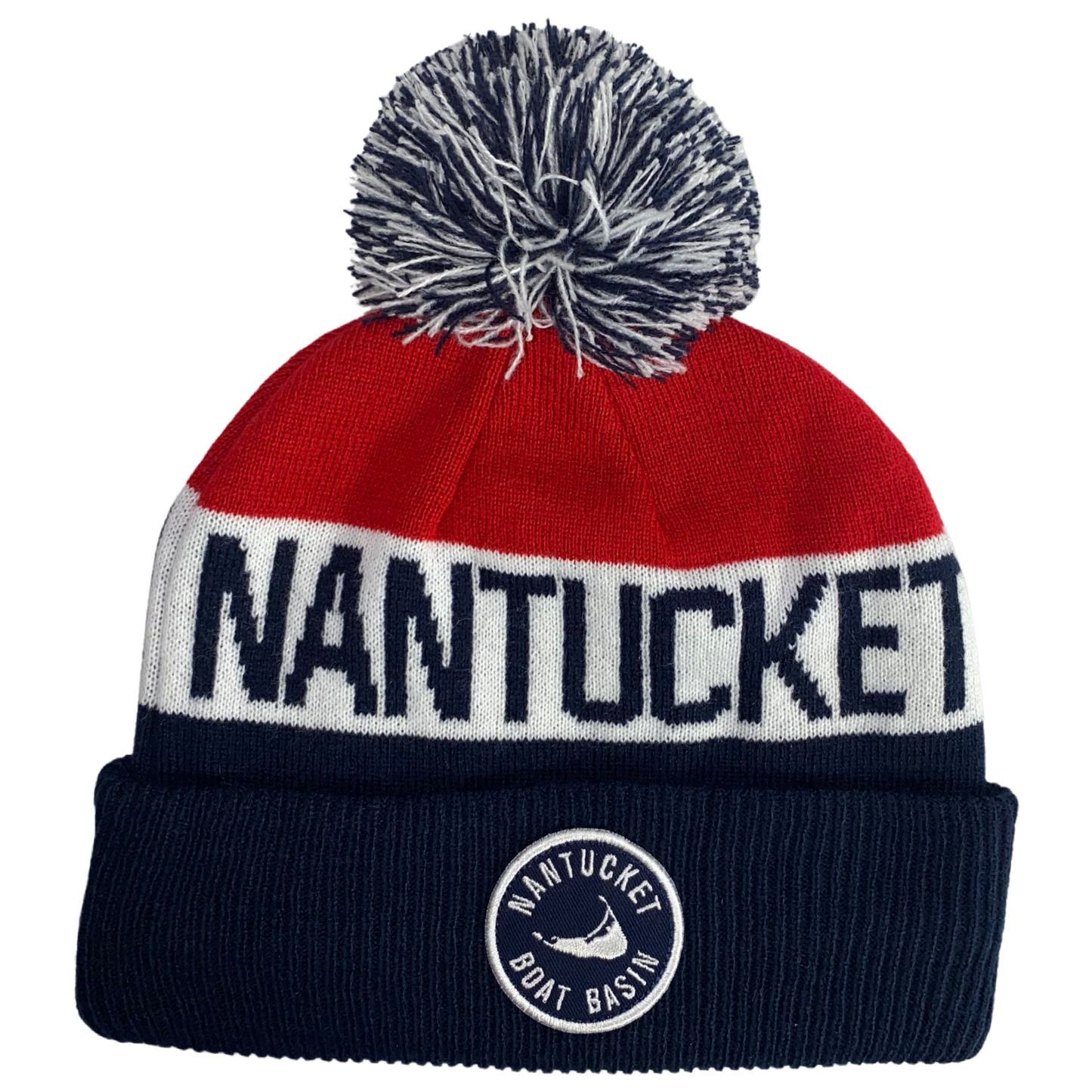 nantucket boat basin pom beanie