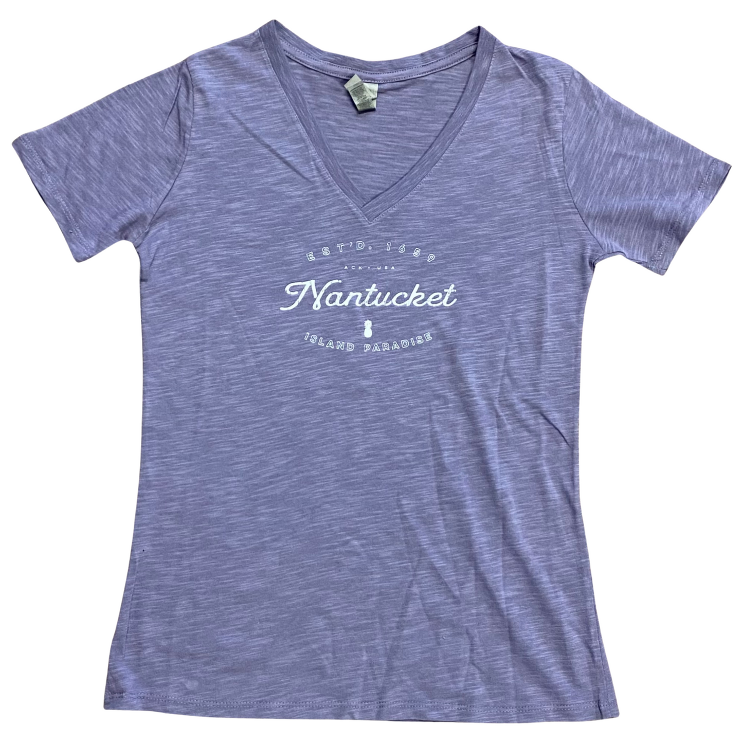 Nantucket Pineapple Slub Short Sleeve V-Neck