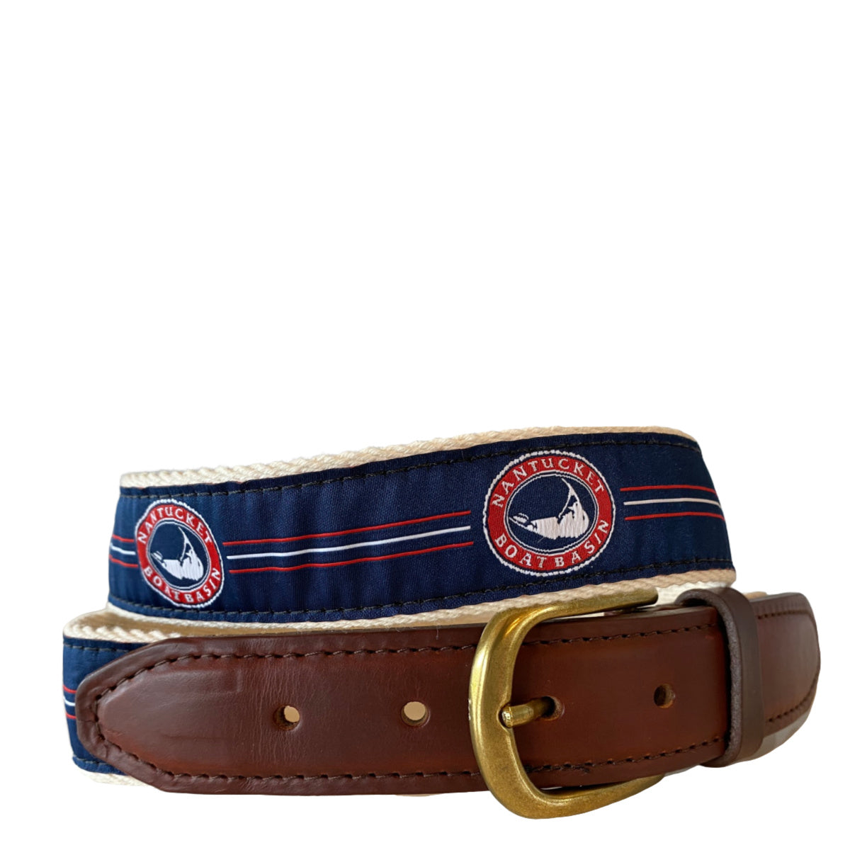 Nantucket Boat Basin Leather Ribbon Belt