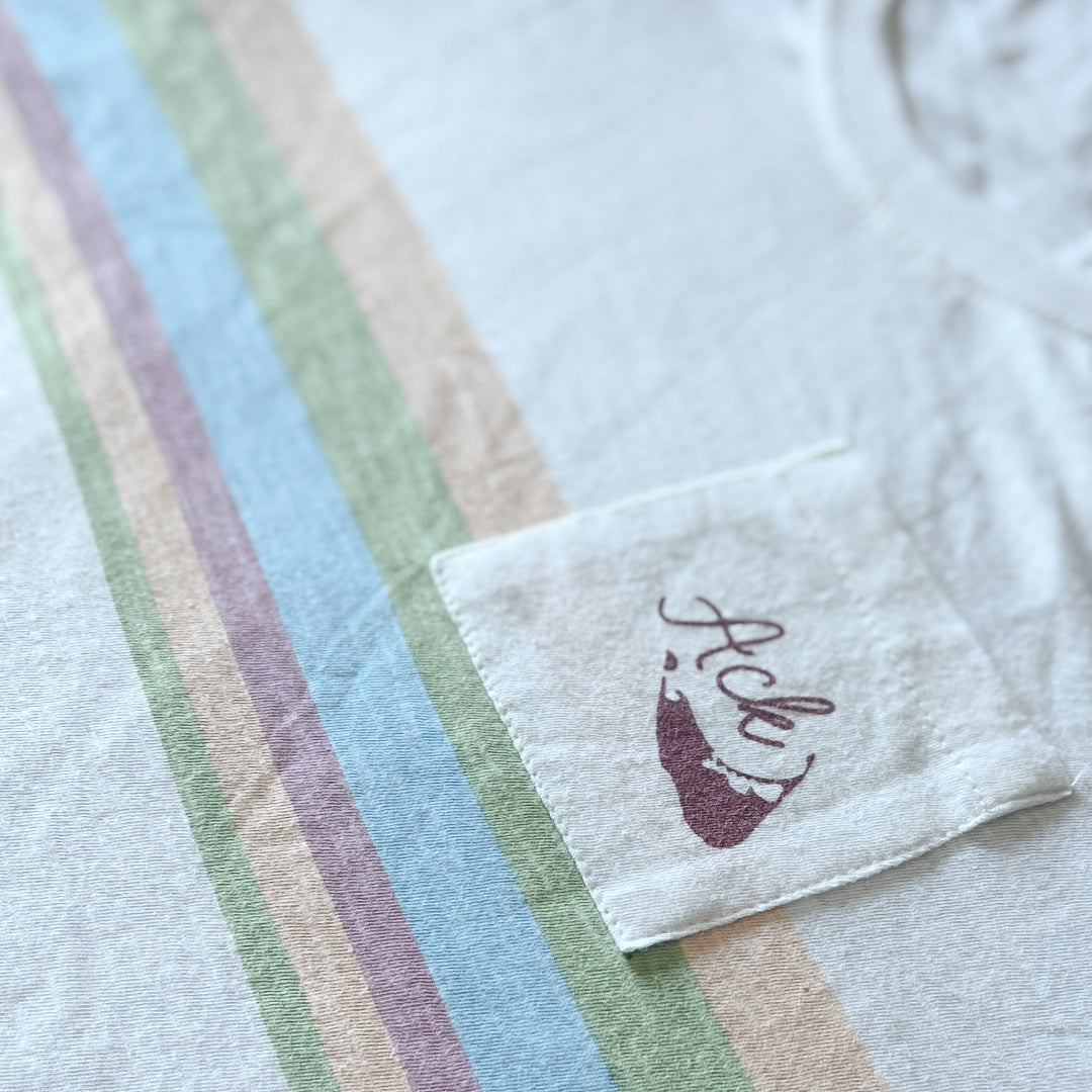 ACK Ladies Stripe Adore Pocket Tee