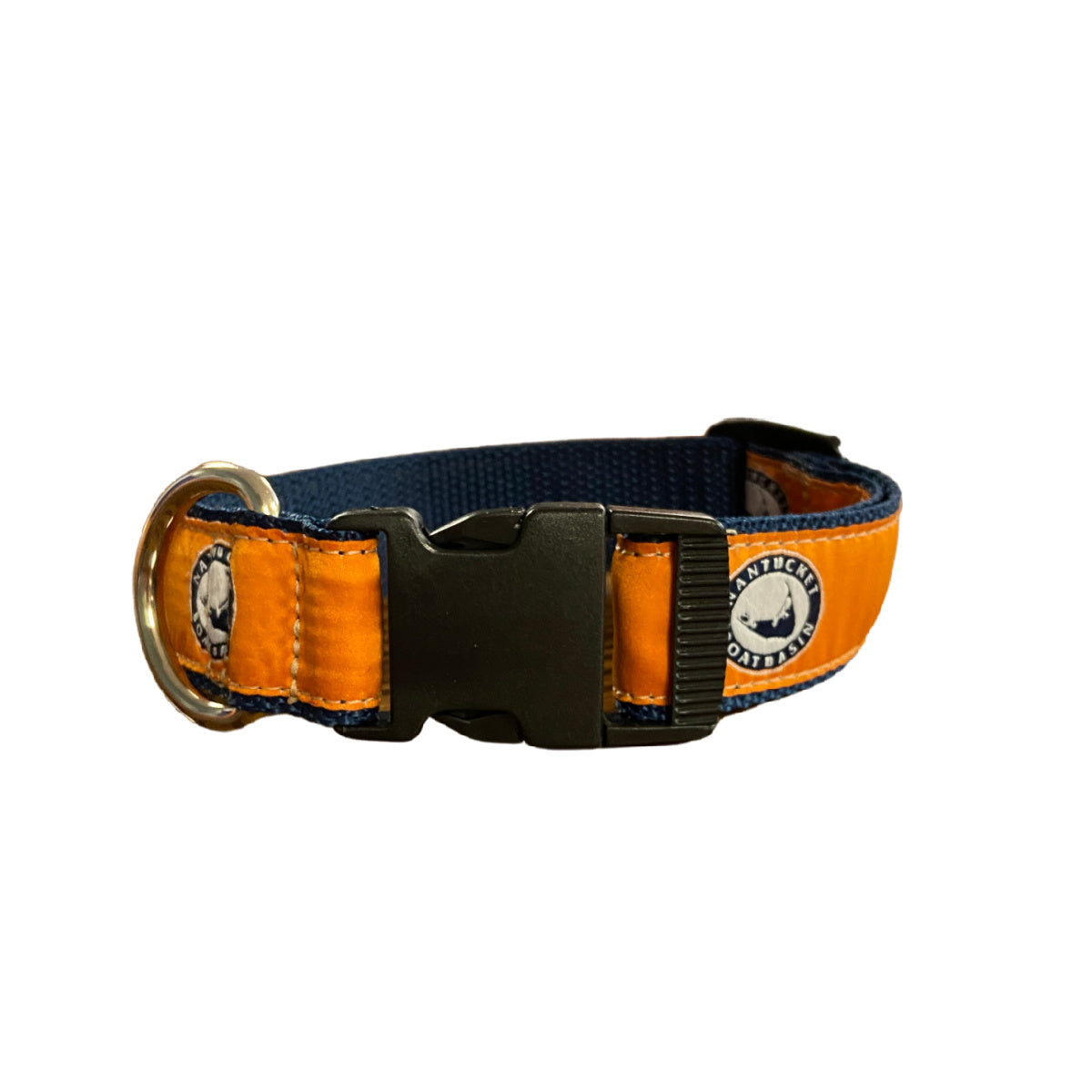 Nantucket Boat Basin Orange Ribbon Dog Collar