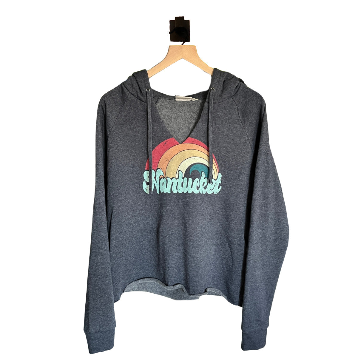 Nantucket Split Neck Rainbow Hoodie