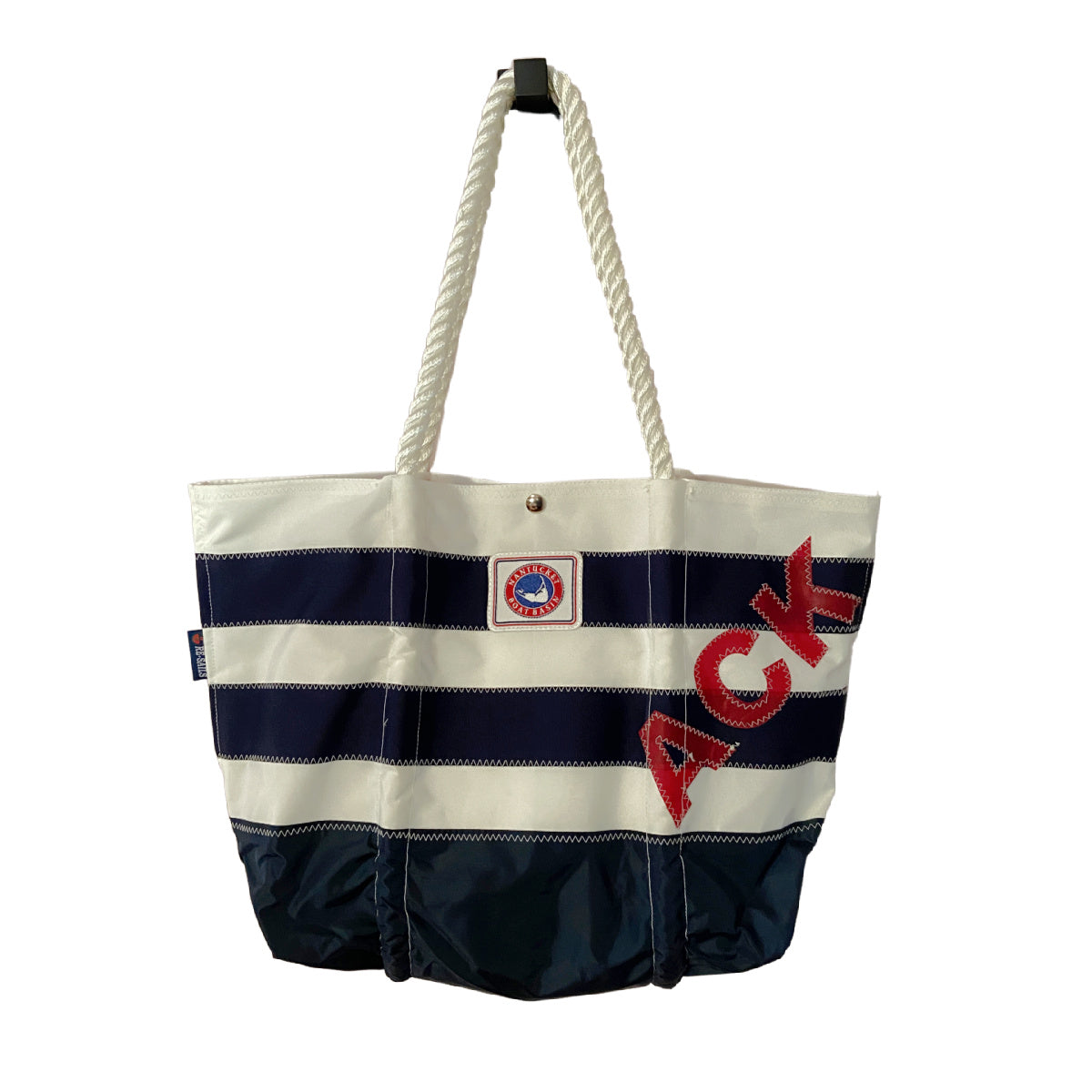 Nantucket Boat Basin Striped Rope Tote