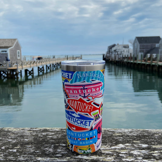 Nantucket All Over Sticker 20 oz Tumbler