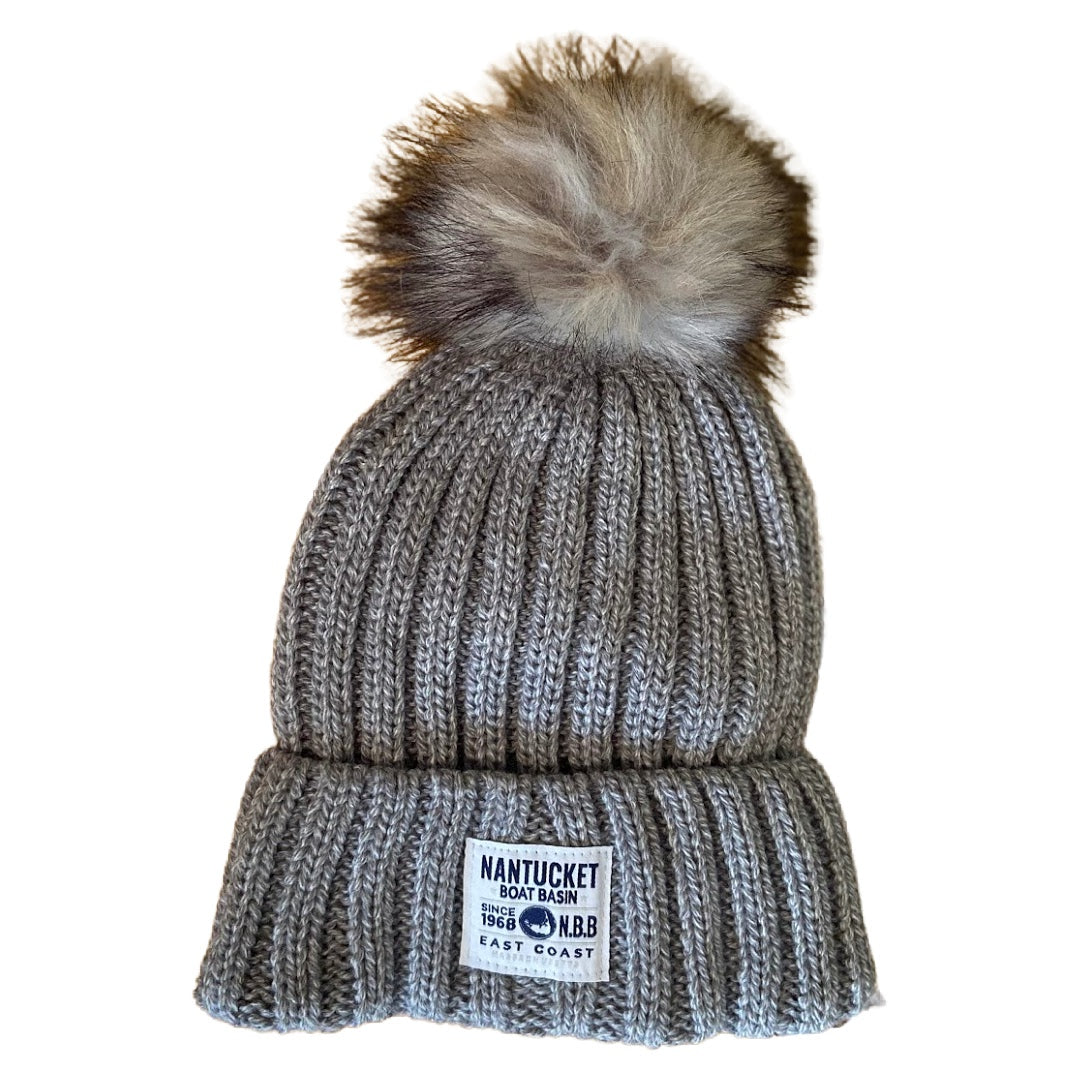 Nantucket Boat Basin Vail Fur Pom Beanie