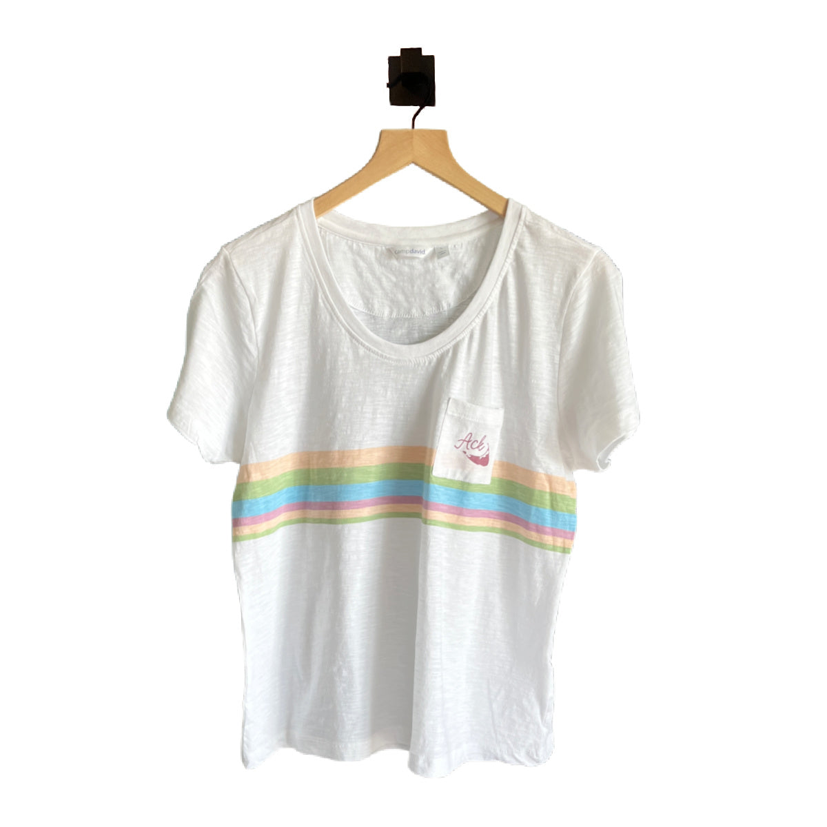 ACK Ladies Stripe Adore Pocket Tee
