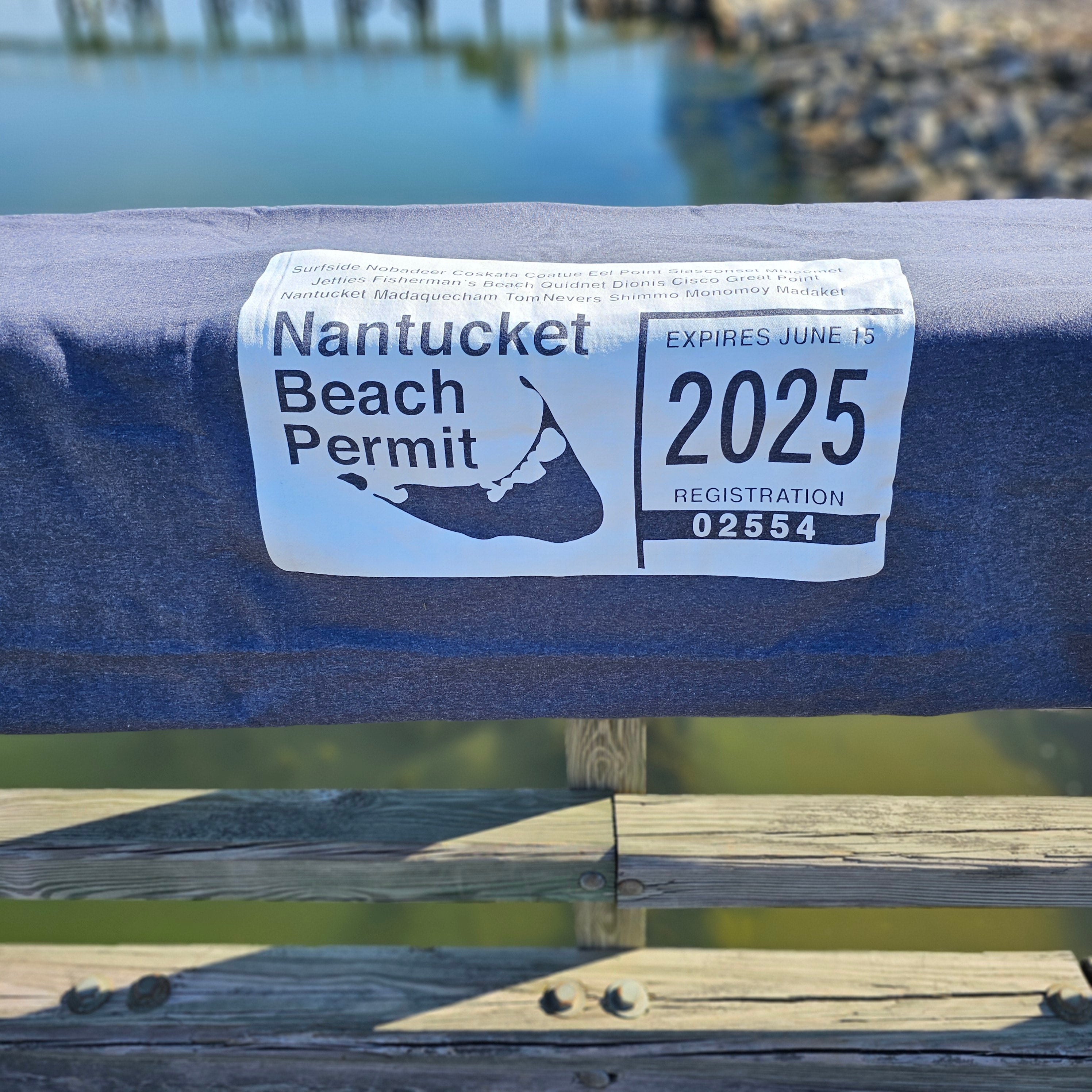 2025 Beach Permit Blanket Nantucket Boat Basin Authentic Shop