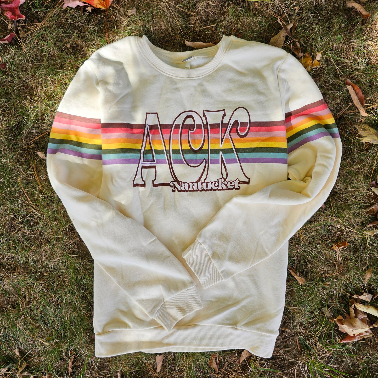 ACK Rum Punch Stripe Crewneck