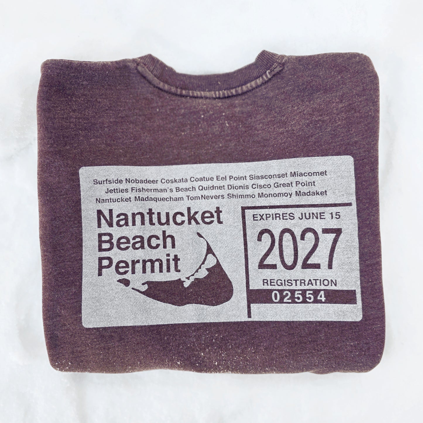 2027 Beach Permit Weathered Crewneck