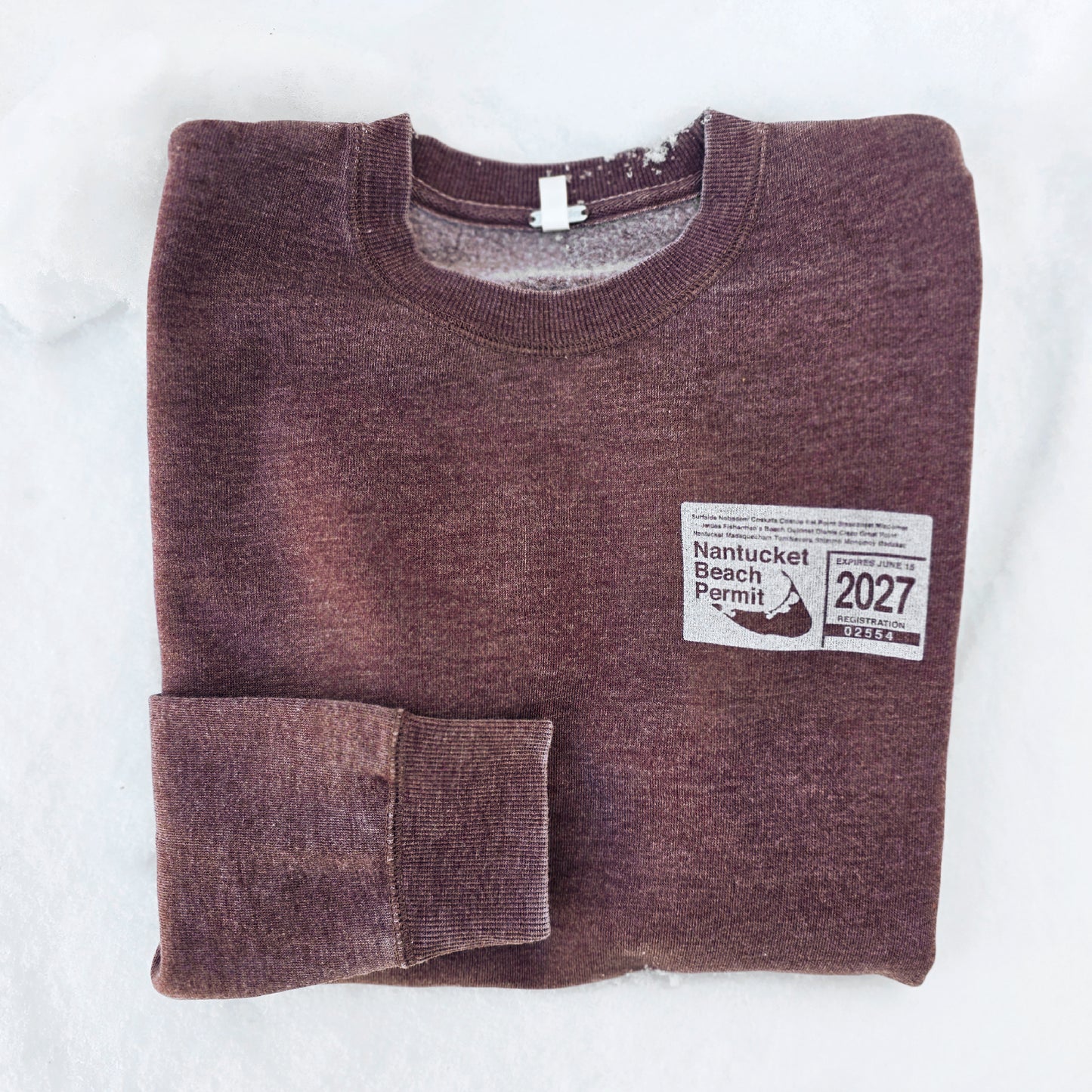2027 Beach Permit Weathered Crewneck