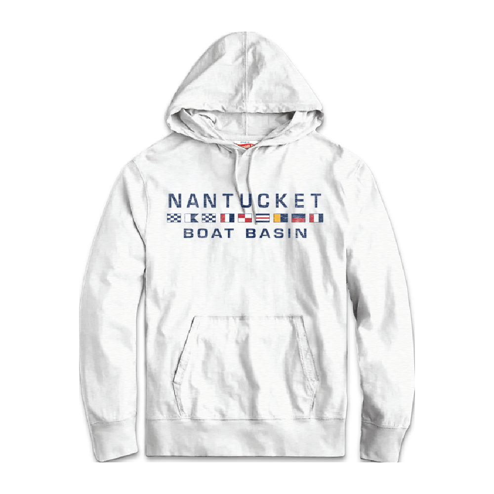 Nantucket Boat Basin Nautical Flags Hoodie
