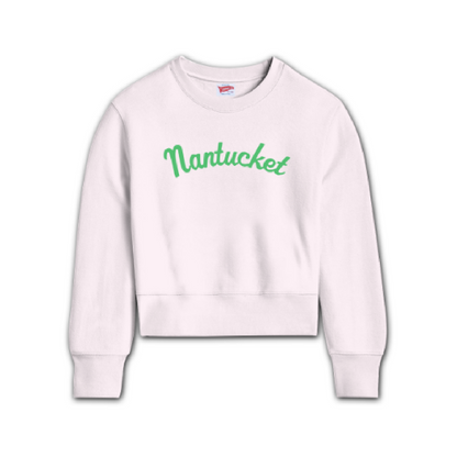 Nantucket Script Chainstitch Hampton Crewneck