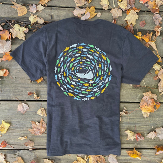 Nantucket Boat Basin Fish Swirl Rec Tee
