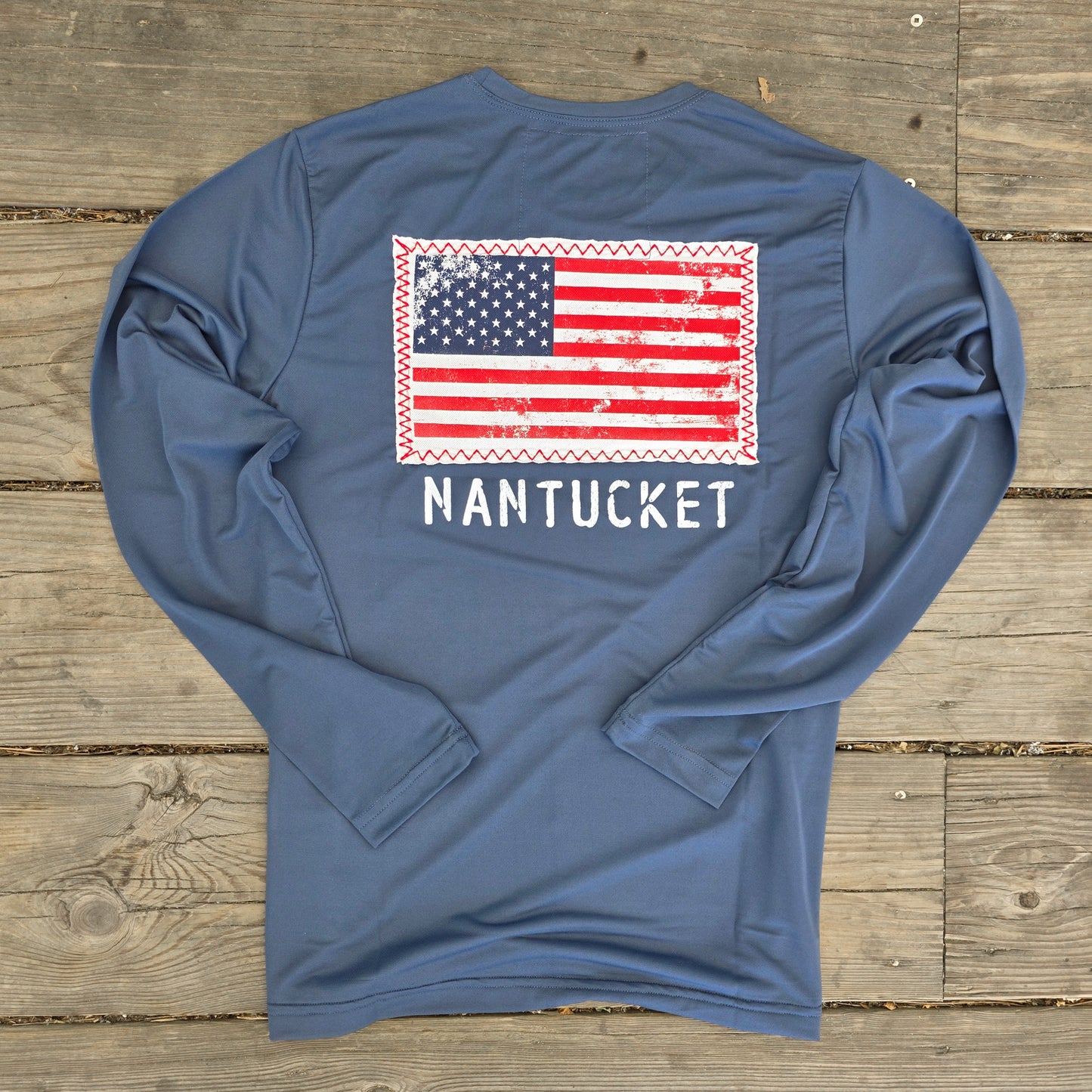 Nantucket Flag Patch Long Sleeve Tee