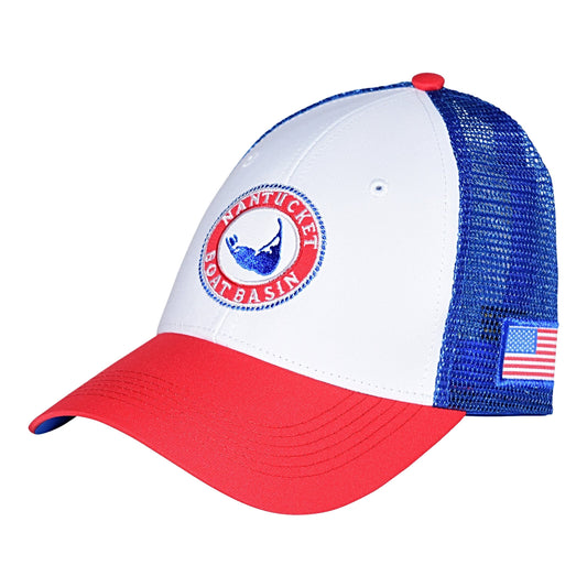 Nantucket Boat Basin 3 Color Mesh Snap Trucker