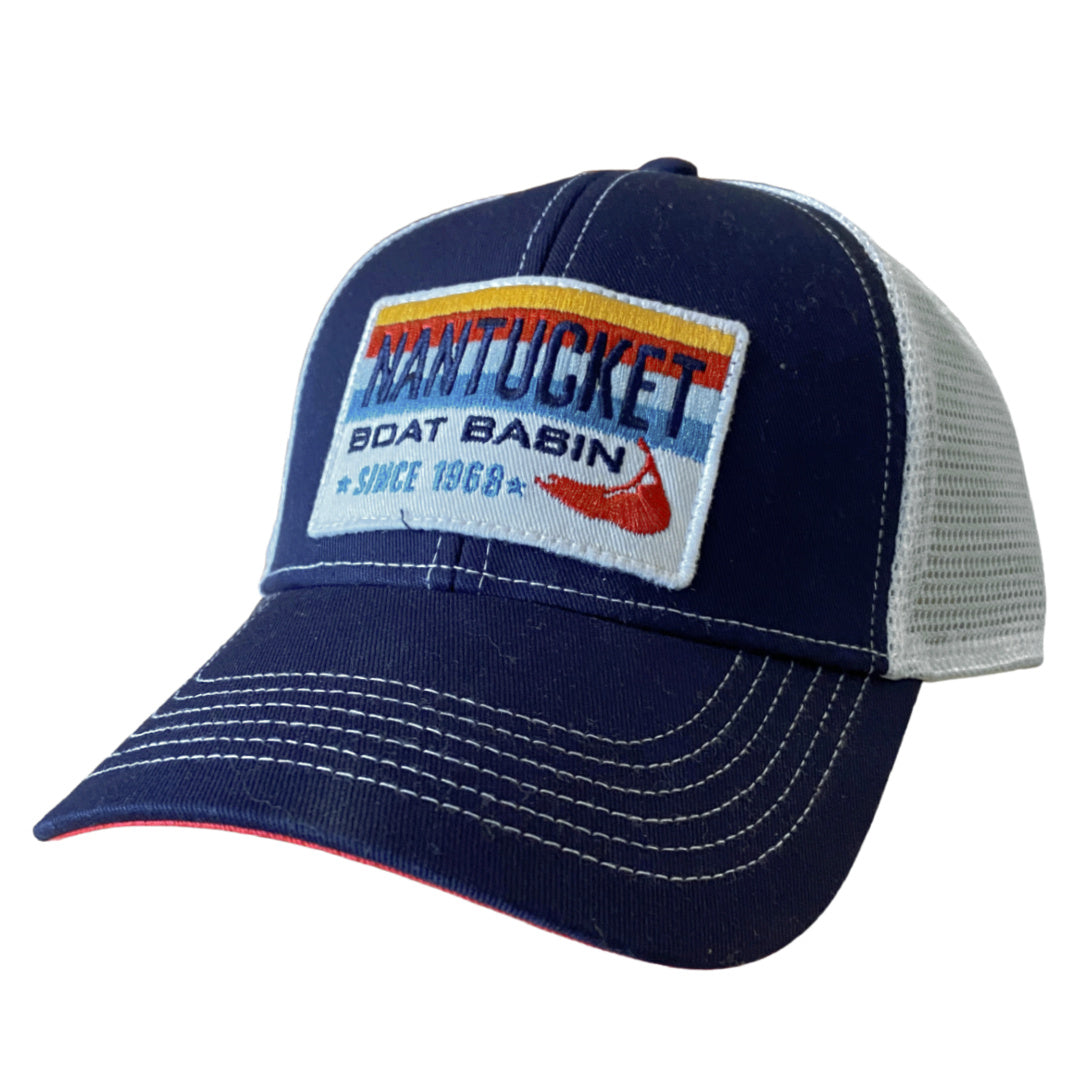 Nantucket Boat Basin Stripe Patch Trucker Hat