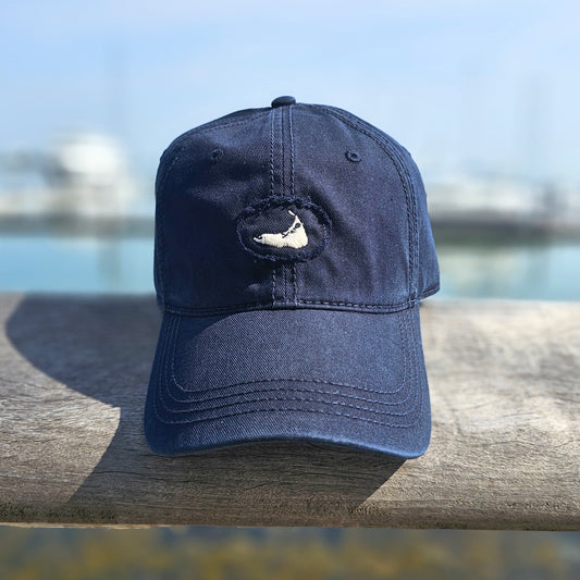 Island Oval And Flag Washed Polo Hat