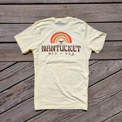 Nantucket Retro Whale Sunset Tee