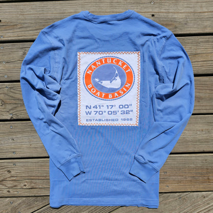 Nantucket Boat Basin Long Sleeve Patch Tee