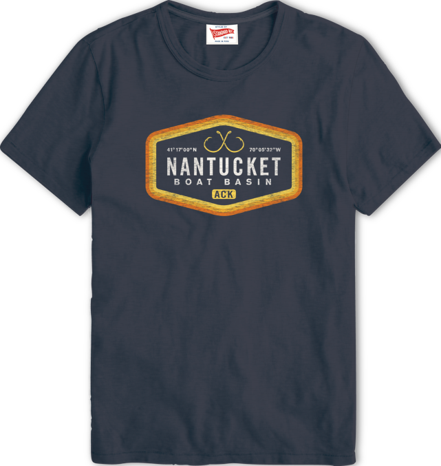 Nantucket Boat Basin Crossed Hooks Short Sleeve Tee