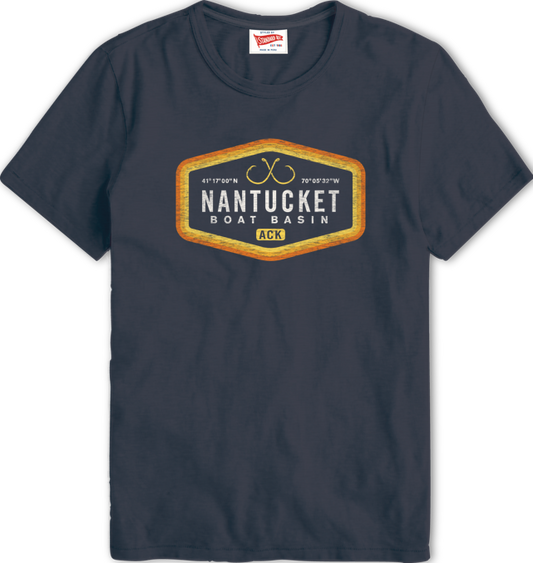 Nantucket Boat Basin Crossed Hooks Short Sleeve Tee