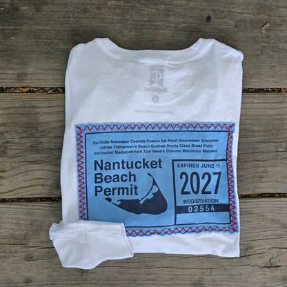 2027 Long Sleeve Beach Permit Patch Tee