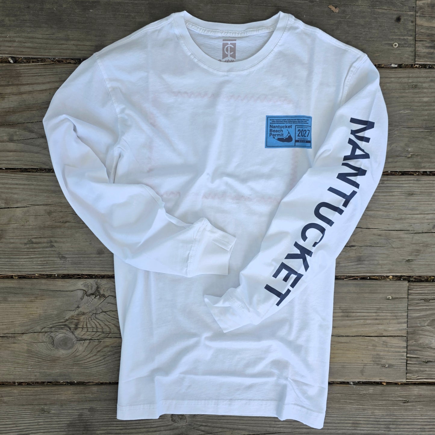 2027 Long Sleeve Beach Permit Patch Tee