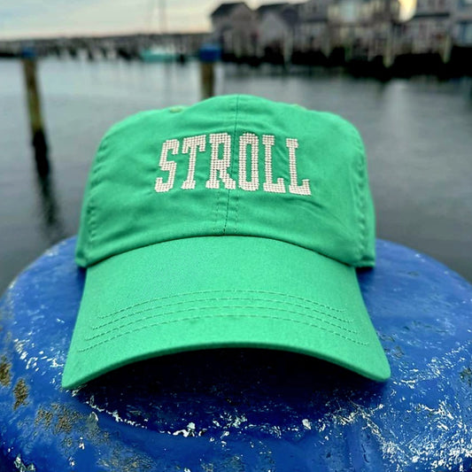 Nantucket Stroll Needlepoint Recycled Hat