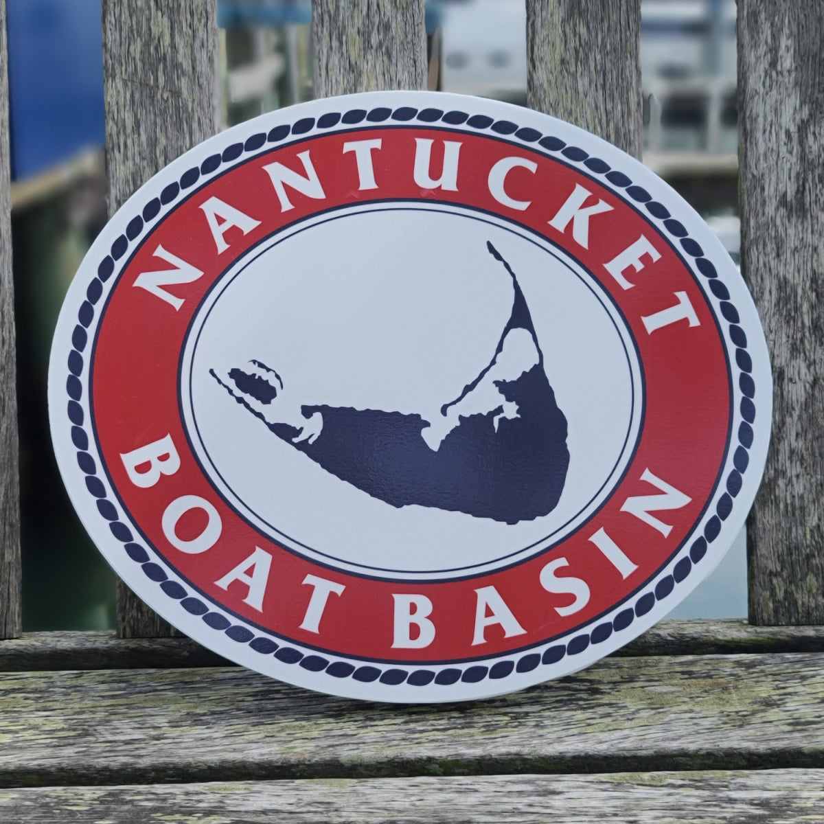 Nantucket Boat Basin Acrylic Oval Sign