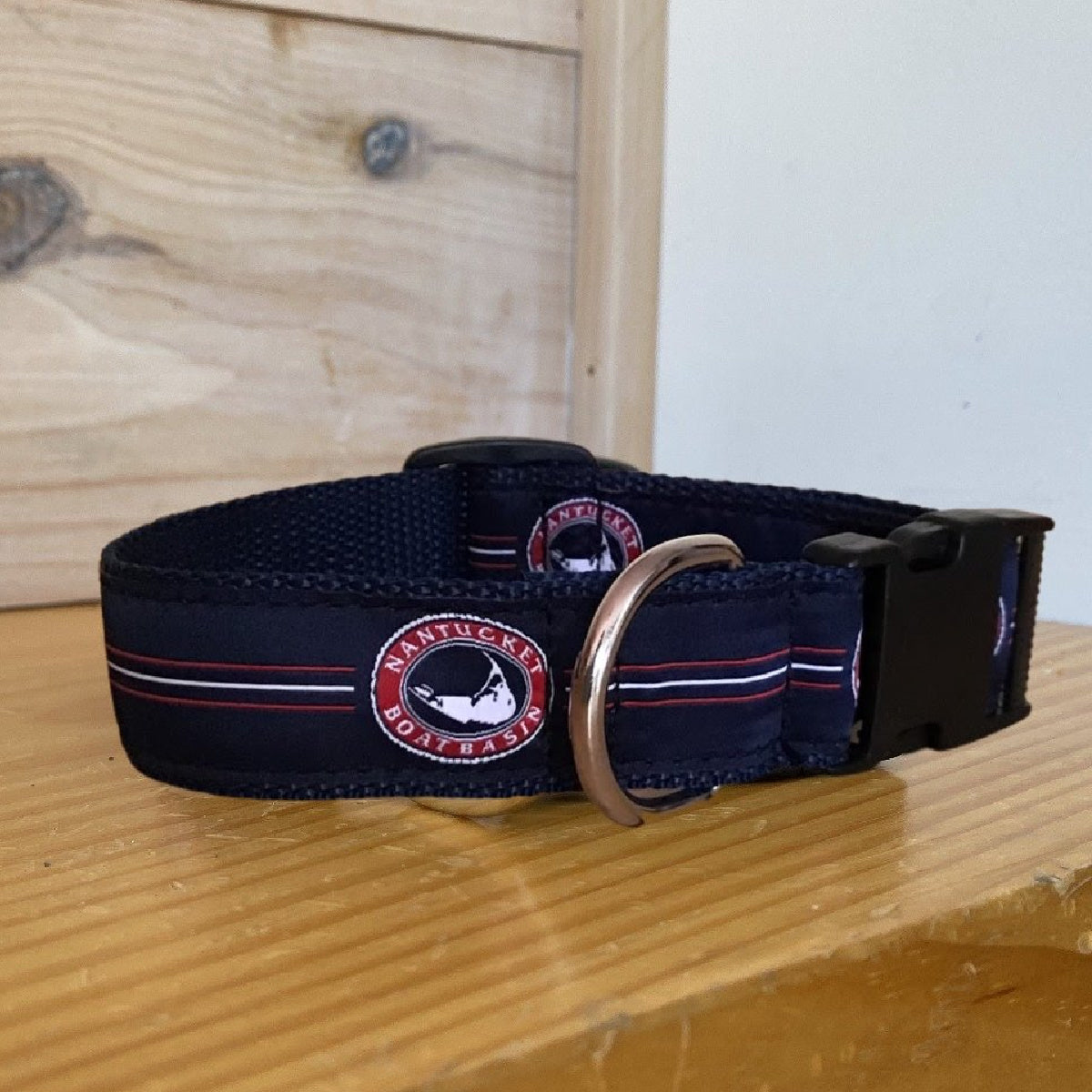 Nantucket Boat Basin Striped Ribbon Dog Collar