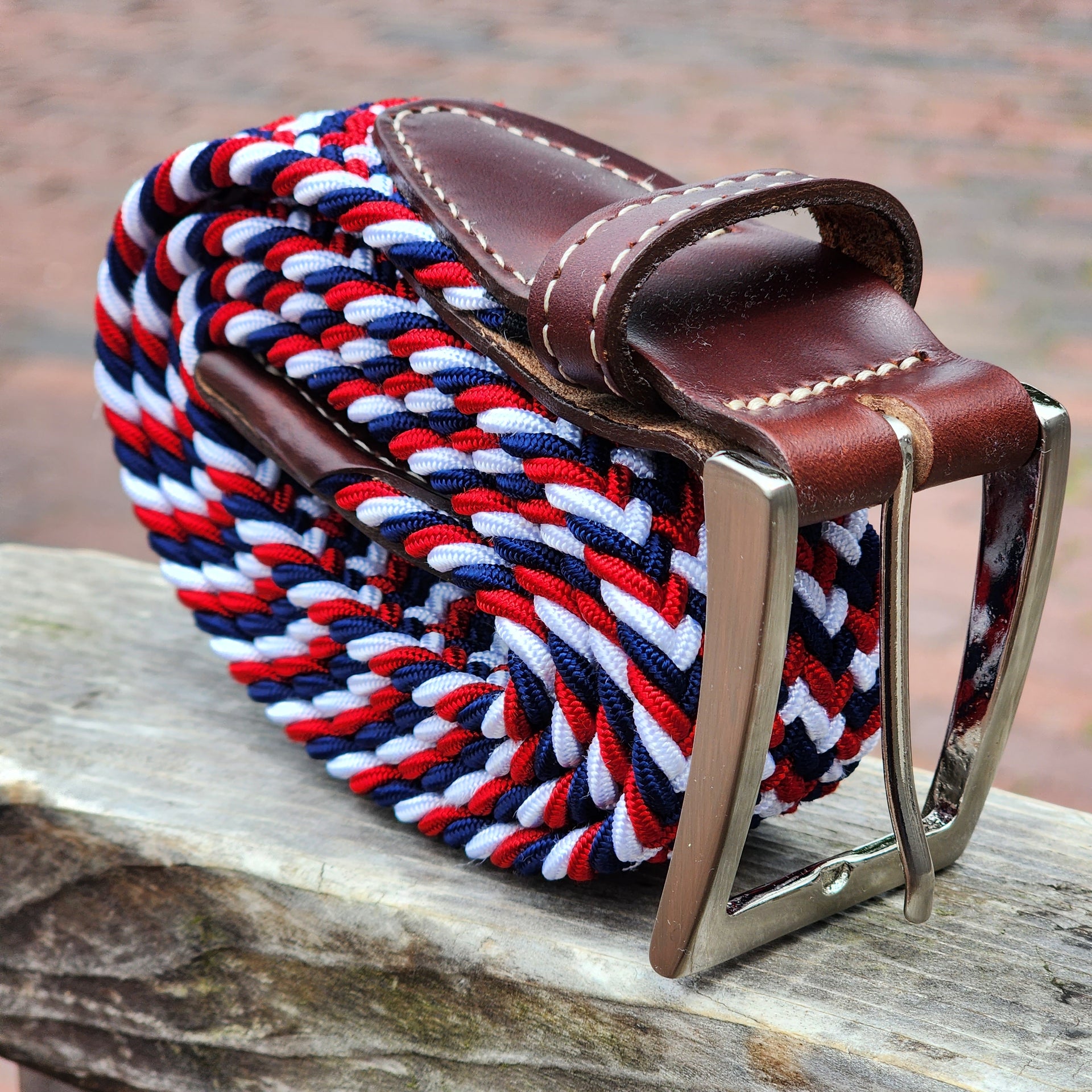 Braided Leather Belt Coastal Blue / 38/40 Braided Leather Belt Coastal Blue / 38/40