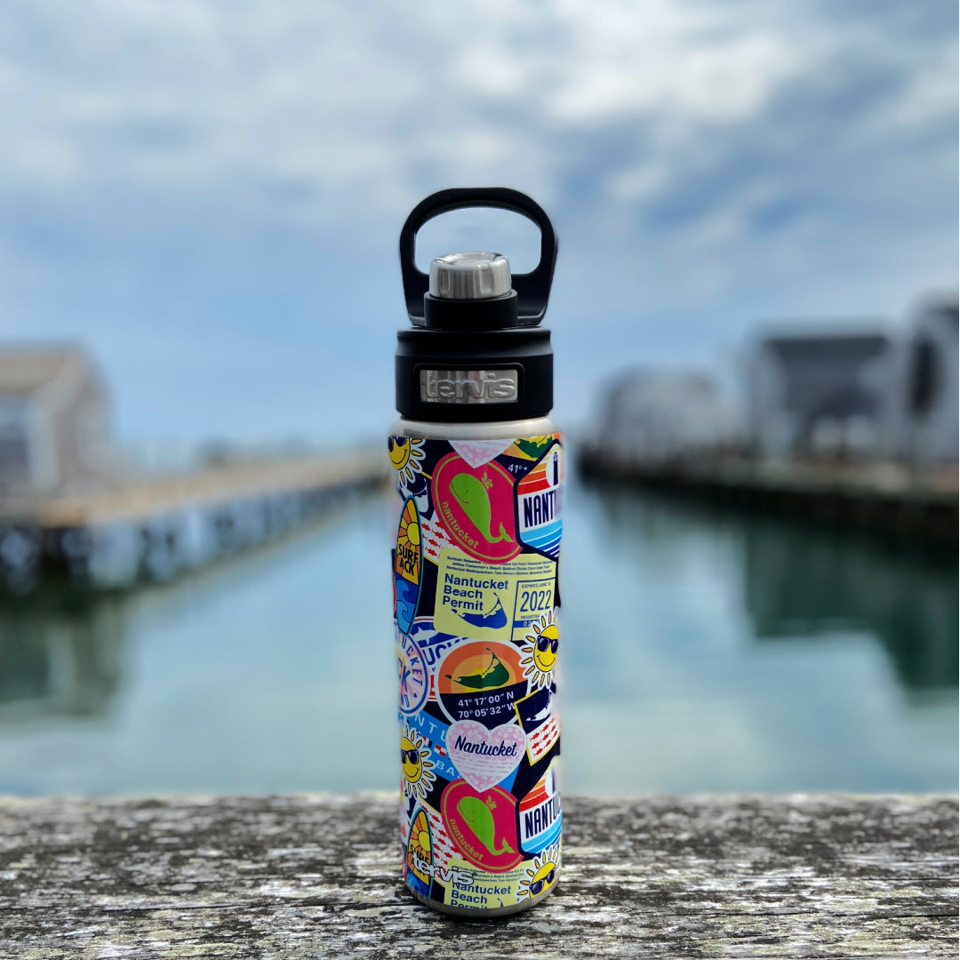 Nantucket All Over Sticker 24 oz Bottle